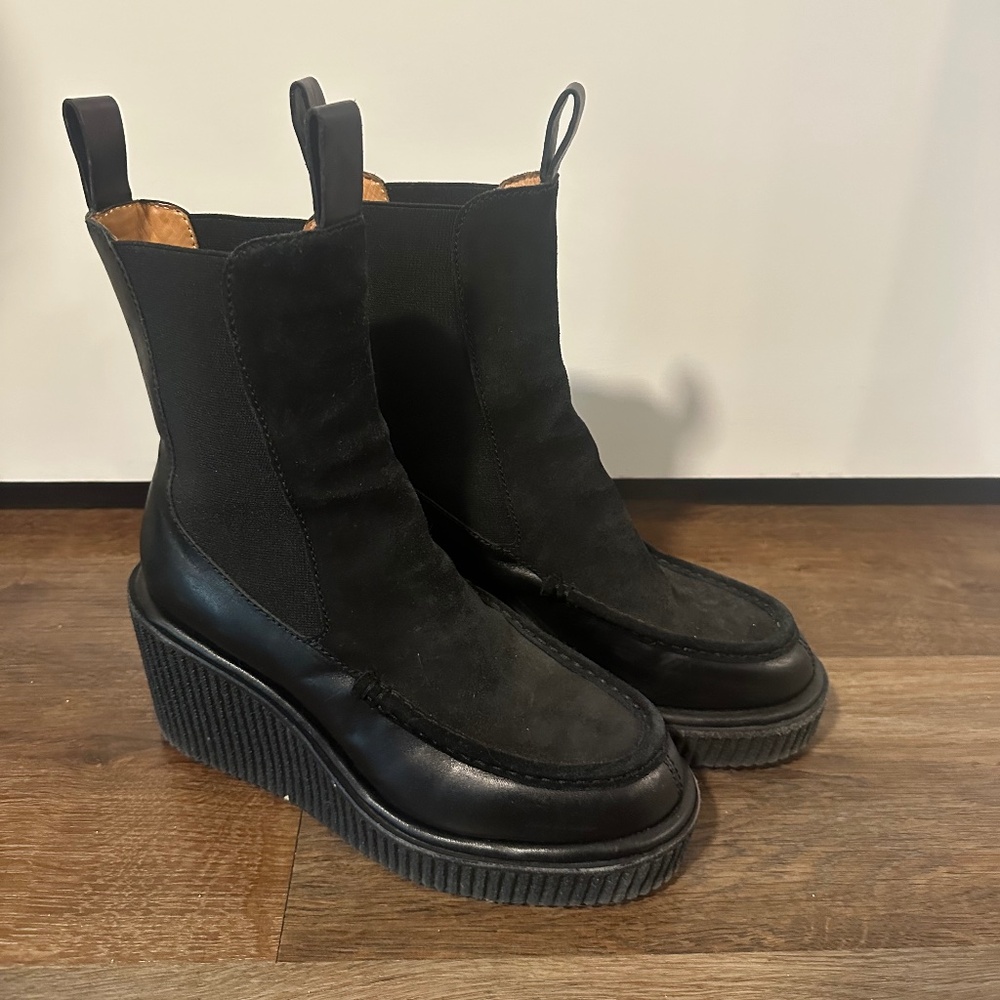 Rag & Bone Sloane Chelsea Creeper Wedge Boot Size 10